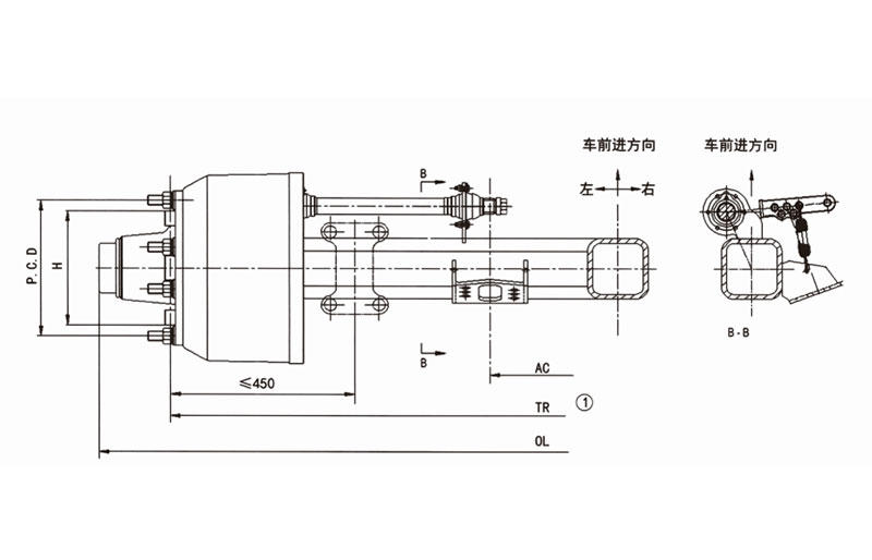 FUSAI high quality types of trailer axles brand