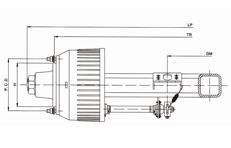 FUSAI types of trailer axles from China